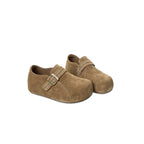Damen Clogs aus hochwertigem Wildleder mit dekorativem Schnallenverschluss R&B