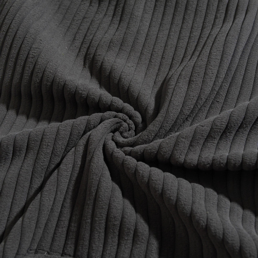 Herren Kapuzenpullover mit strukturierter Ripp-Textur und praktischen Taschen R&B