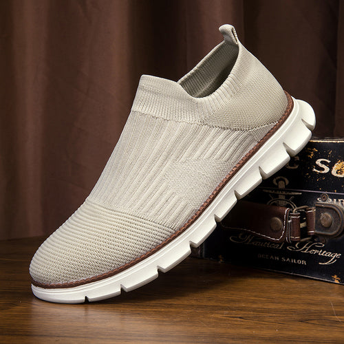 Damen Sportliche Slip-On Sneakers mit flexiblem Strick-Obermaterial R&B