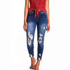 Damen lässige Skinny Jeans im distressed Look R&B