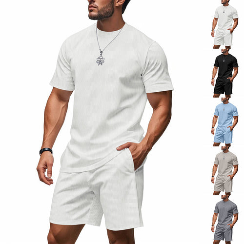 Herren stylishes Freizeit-Set aus atmungsaktivem Material R&B