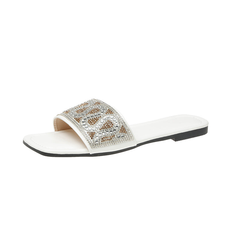 Damen Glamouröse Mules mit funkelndem Strassakzent und bequemem Fußbett R&B