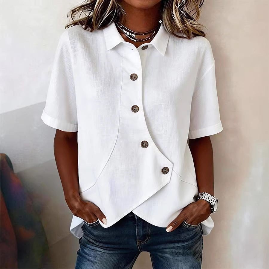 Damen Besonders gestaltete Bluse mit einzigartigem Knopfdetail R&B