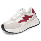 Damen Modische Sneaker mit dicker Sohle und sportlichem Design
