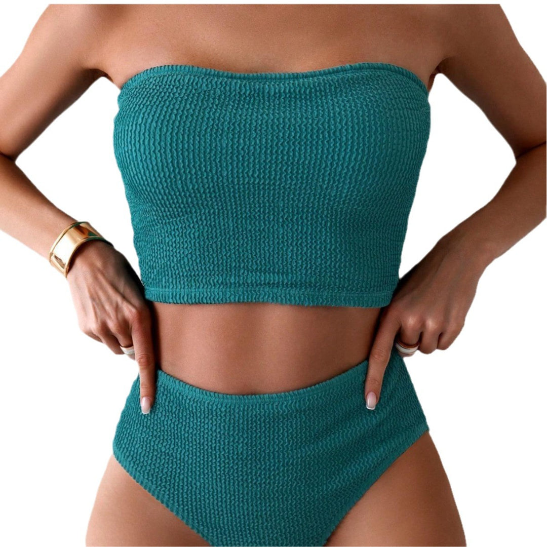 Damen Bandeau-Bikini mit hochgeschnittenem Unterteil R&B