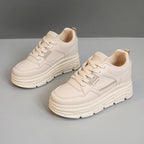 Damen modische Plateau-Sneaker mit dämpfendem Sohlenprofil und strukturiertem Obermaterial R&B