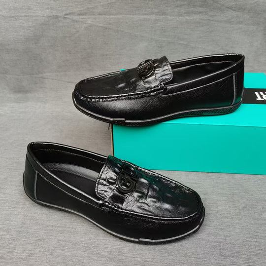 Herren Elegante Mokassins aus hochwertigem Leder mit rutschfester Sohle R&B