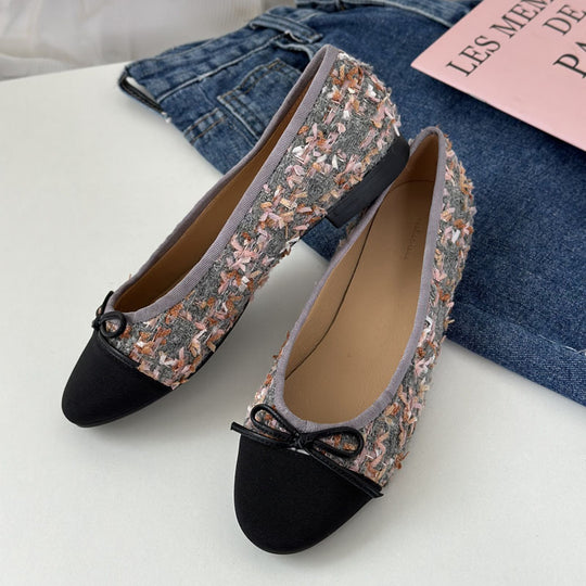 Damen Ballerinas mit zeitlosem Design und eleganter Schleifenapplikation R&B