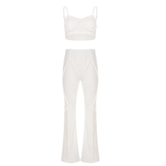 Damen Flared-Leggings mit hohem Bund und nahtlosem Design R&B