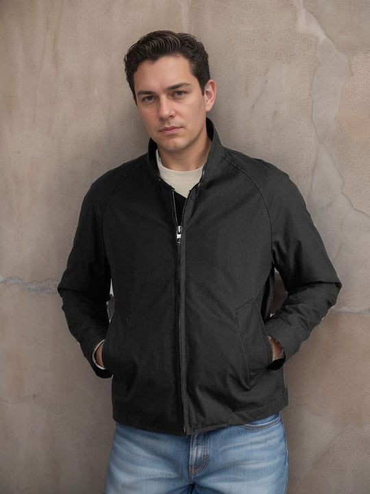 Herren leichte Freizeitjacke im modernen Design mit Stehkragen R&B