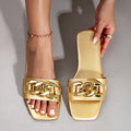 Damen modische Slipper mit dekorativem Ketten-Design R&B