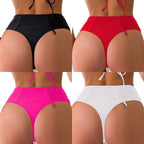 Damen Hoch geschnittene Bikini-Hose mit figurformendem Schnitt und seitlichen BindR&Bändern R&B
