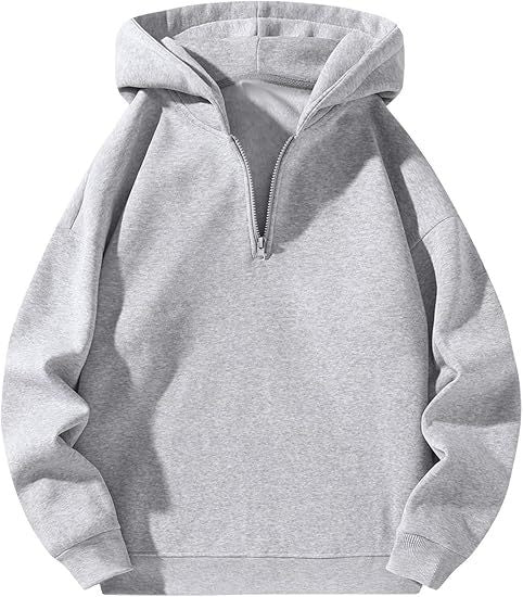 Herren sportlicher Kapuzenpullover mit halbem Reißverschluss R&B