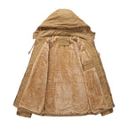 Herren vielseitige Outdoor-Jacke mit gefütterter Kapuze