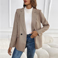 Damen Blazer im klassischen Karomuster mit dezentem Schnitt