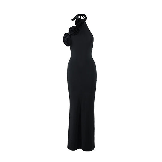 Damen Elegantes Abendkleid mit floralem Schulterdesign und figurbetontem Schnitt R&B