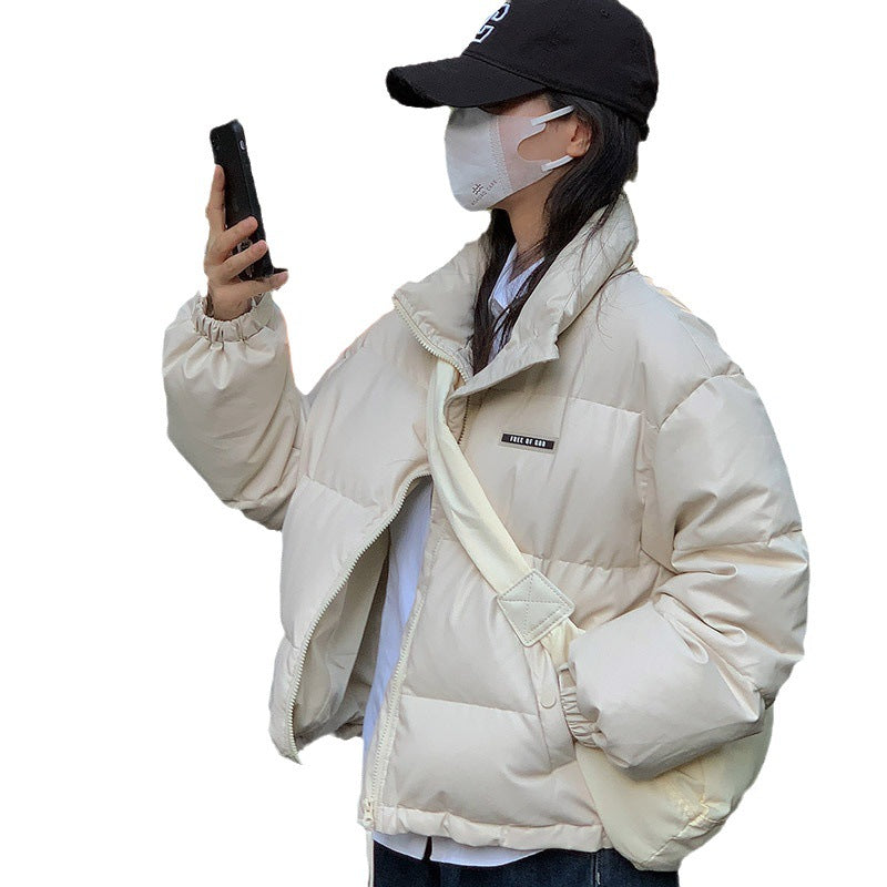 Damen Modische sowie isolierte Pufferjacke mit hochschließendem Kragen und seitlichen Reißverschlusstaschen R&B
