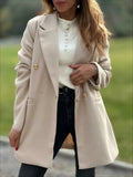 Damen Eleganter Langblazer mit herausragenden Knöpfen R&B
