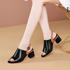 Damen Sandaletten mit elegantem Blockabsatz und stilvollem Riemchen-Design R&B