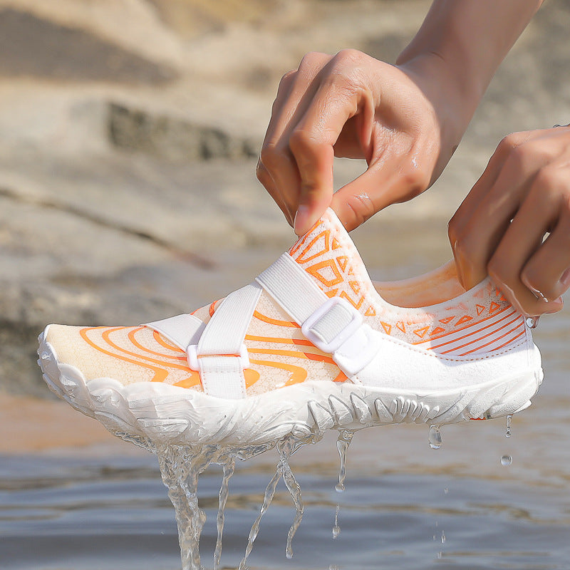 Damen Schwimmschuhe mit verstellbarem Klettverschluss und rutschfester Sohle