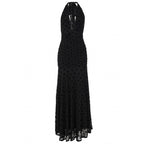 Damen Elegantes Maxikleid mit tiefem V-Ausschnitt und raffinierten Rüschendetails R&B