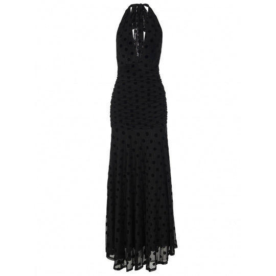 Damen Elegantes Maxikleid mit tiefem V-Ausschnitt und raffinierten Rüschendetails R&B