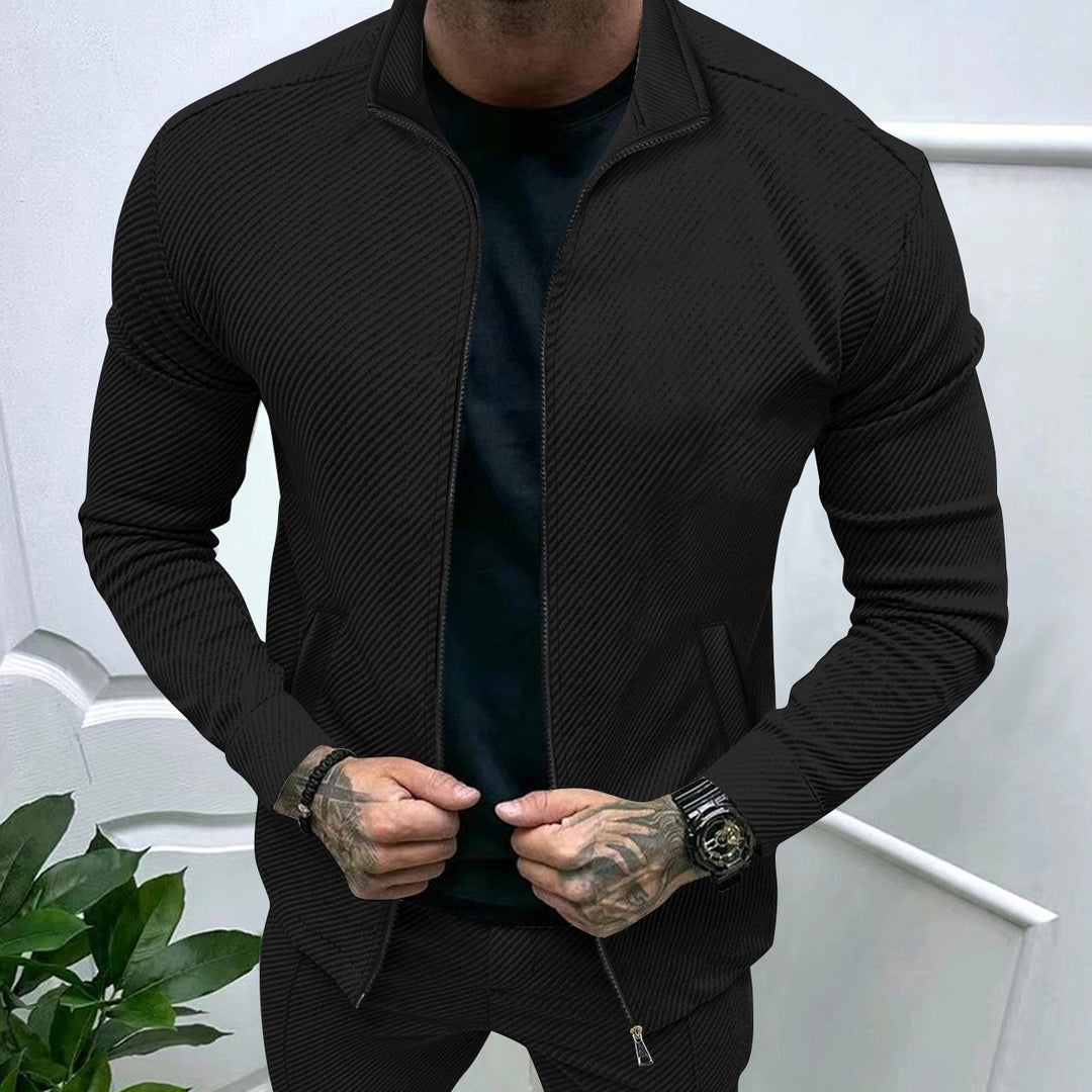 Herren sportliche Jacke mit strukturiertem Design R&B
