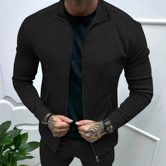 Herren sportliche Jacke mit strukturiertem Design R&B