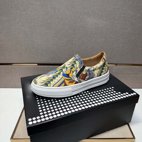 Damen Slip-On Sneakers mit kreativem Grafikdesign R&B