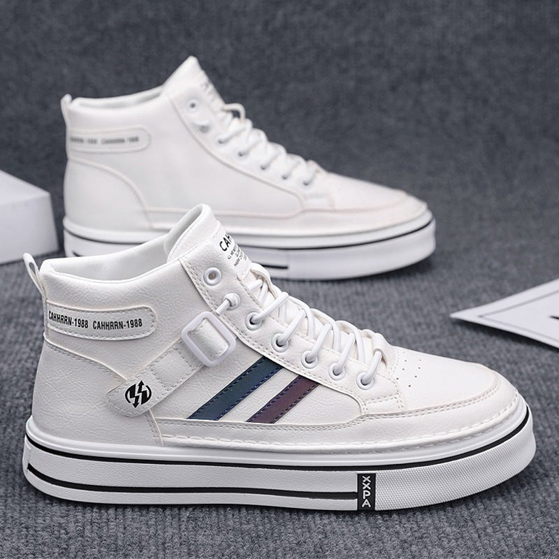 Damen modische High-Top Sneakers aus hochwertigem Leder mit trendigem Design R&B