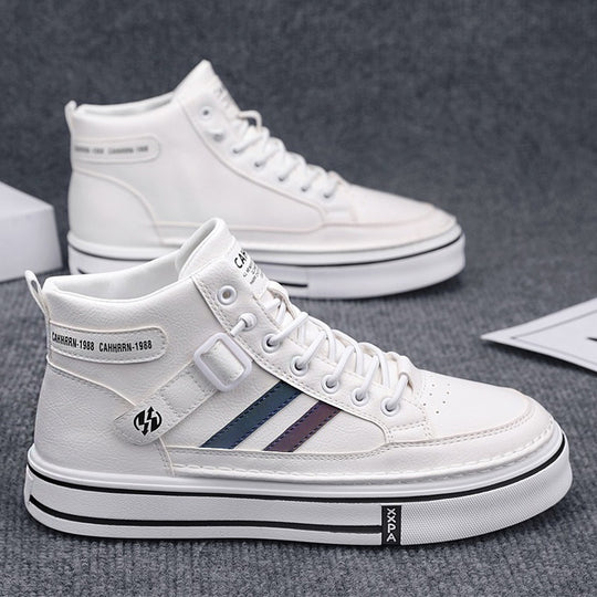 Damen modische High-Top Sneakers aus hochwertigem Leder mit trendigem Design R&B
