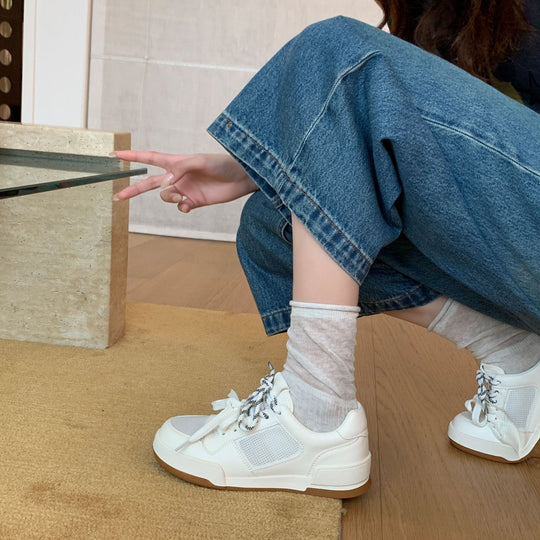 Damen Sportliche Sneakers mit atmungsaktiver Mesh-Oberfläche und rutschfester Sohle R&B