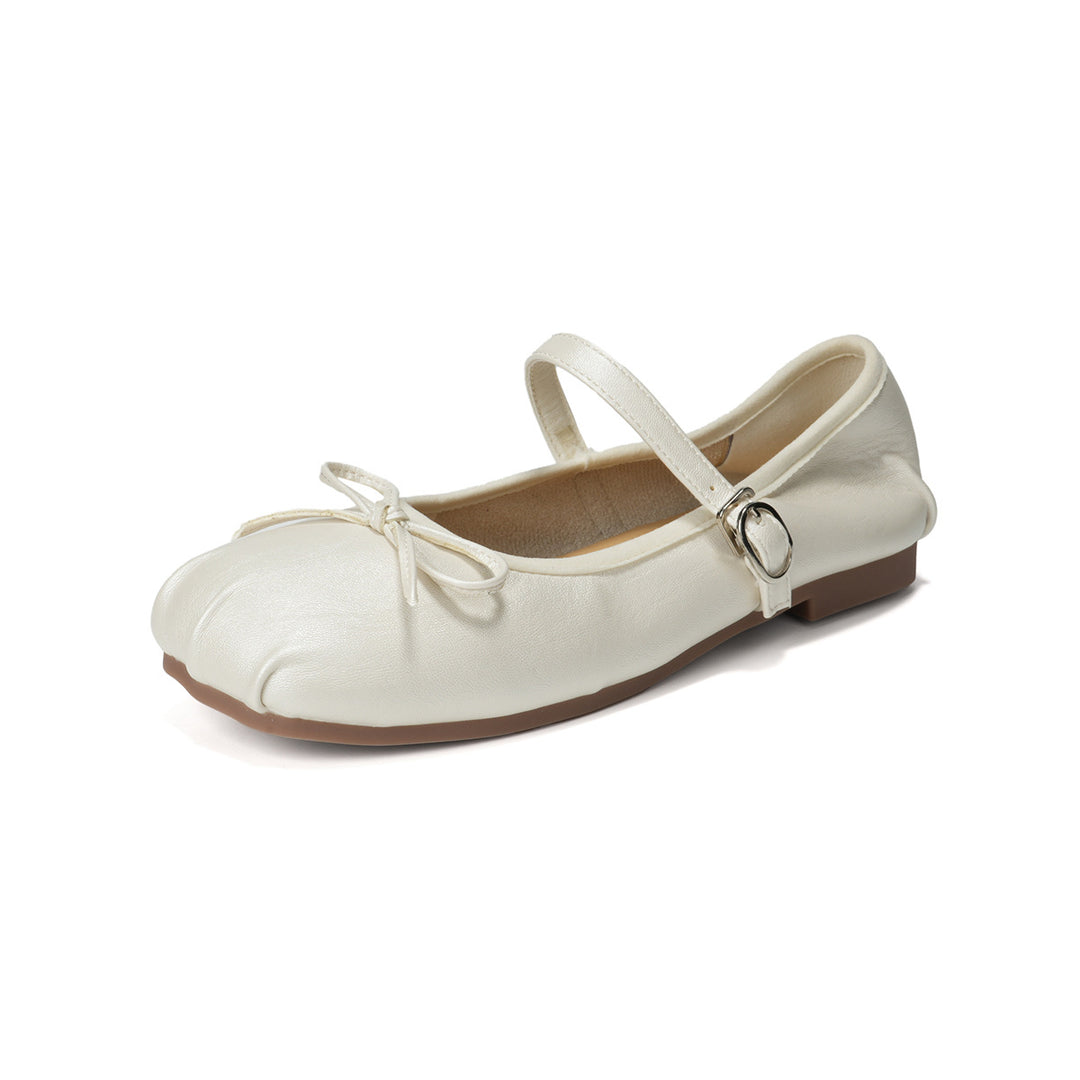 Damen Ballerinas mit modischem Schleifenakzent und elegantem Metallic-Finish R&B