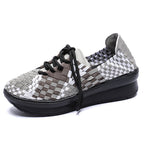 Damen Freizeit-Sneaker mit modernem geflochtenem Design und komfortabler Sohle