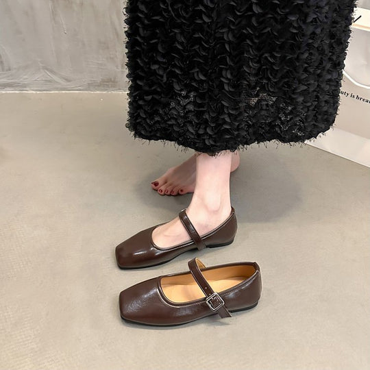 Damen Ballerinas mit verstellbarem Schnallenriemen und elegantem Design R&B