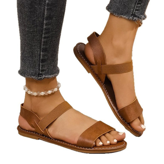 Damen Komfortable Zehentrenner-Sandalen mit elastischen Riemen R&B