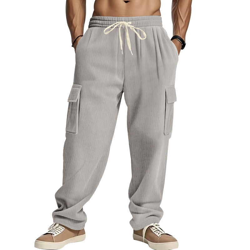 Herren Cargo-Hose mit gestreiftem Design und praktischen Seitentaschen R&B