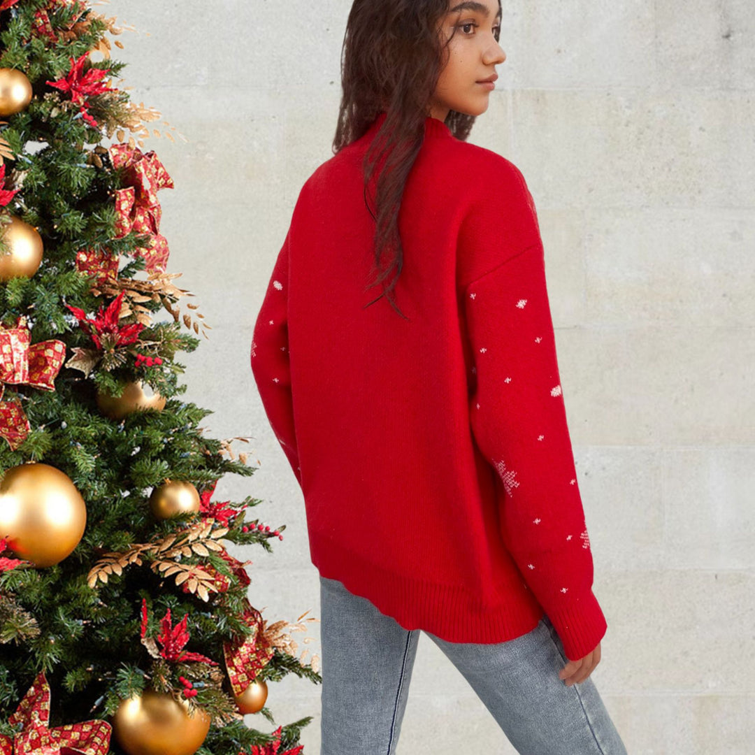 Damen Weihnachts-Pullover mit lebhaftem Rentier-Motiv R&B