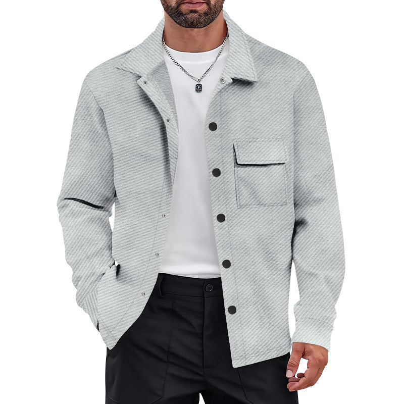 Herren Freizeitjacke mit strukturiertem Design und praktischen Brusttaschen R&B
