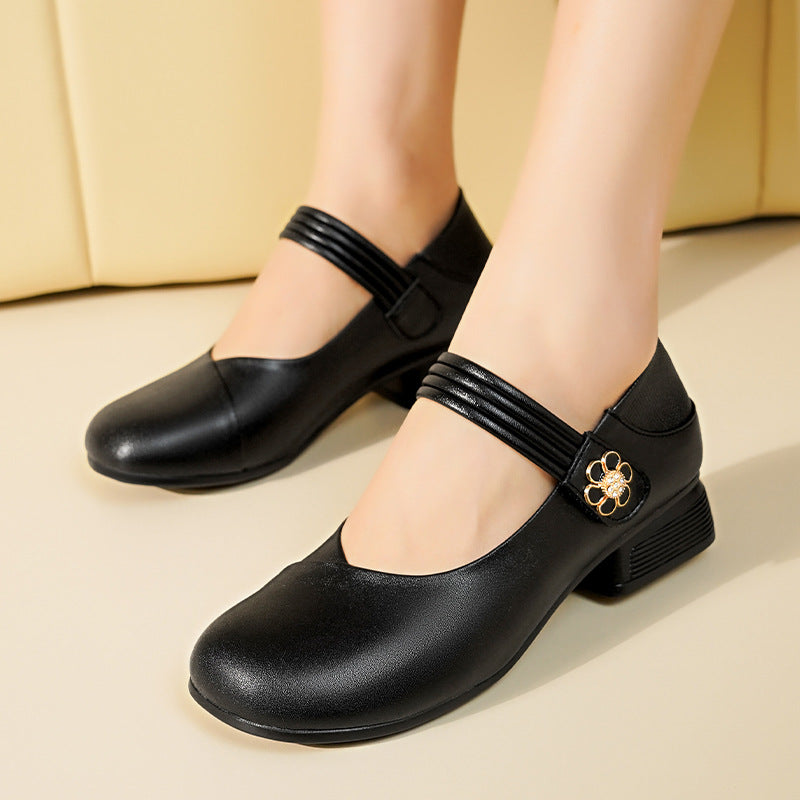 Damen Mary Jane Schuhe mit elegantem Riemen und verziertem Akzent R&B