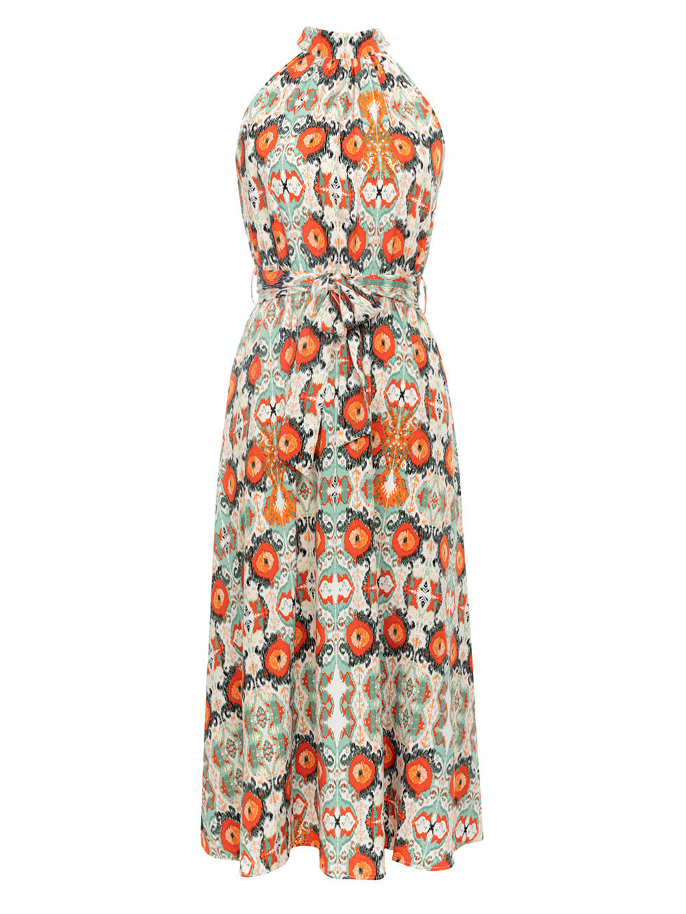 Damen Midikleid mit floralen Mustern und schickem Wickeldesign R&B