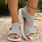 Damen Komfortsandalen mit flexiblem Fußbett und atmungsaktiver Oberfläche