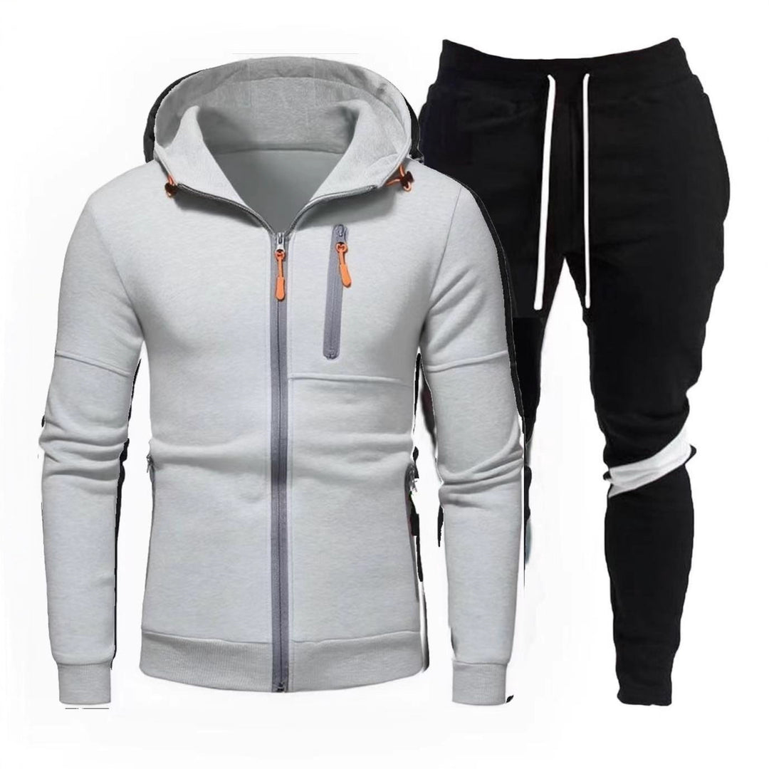 Herren sportliche Kapuzenjacke mit praktischem Reißverschluss und Jogginghose R&B