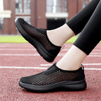 Damen Atmungsaktive Slip-On Sneakers mit elastischem Einschlupfdesign R&B