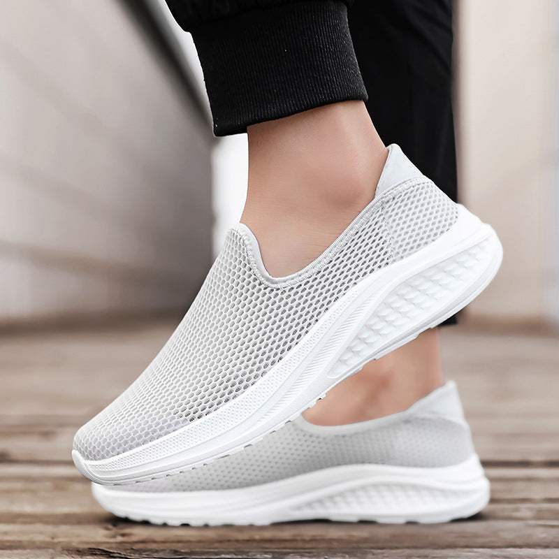Herren nan atmungsaktiver Netz-Sportschuh mit Schlupfform und stoßdämpfender Laufsohle R&B