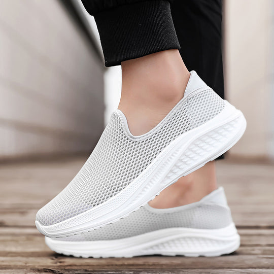 Herren nan atmungsaktiver Netz-Sportschuh mit Schlupfform und stoßdämpfender Laufsohle R&B