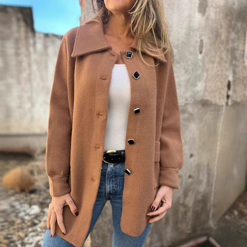 Damen Fleece Jacke mit modernem Kragen R&B