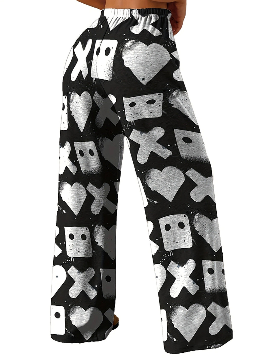 Damen Freizeithose mit einzigartigem Print und elastischem Bund R&B