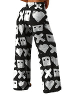 Damen Freizeithose mit einzigartigem Print und elastischem Bund R&B