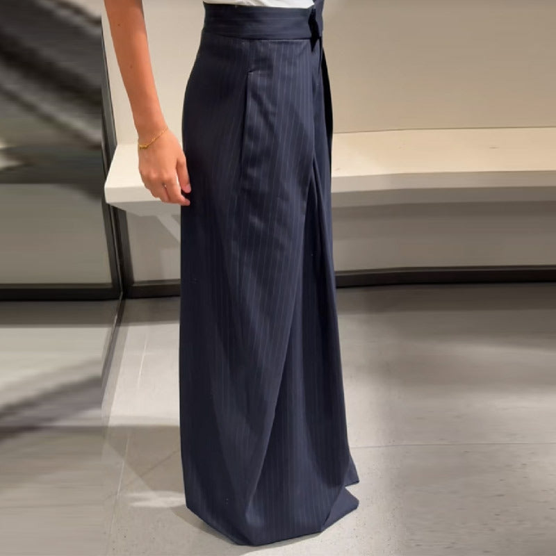 Damen elegante weite Stoffhose R&B
